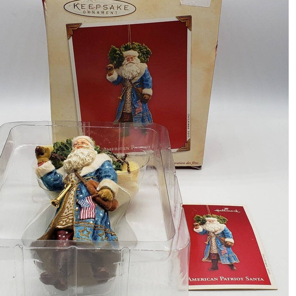 Hallmark Keepsake Collector Ornament American Patriot Santa 2003 - Picture 2 of 5